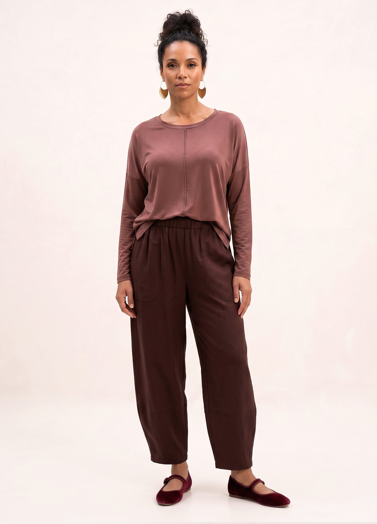 Sophie Lantern Trousers in Cocoa