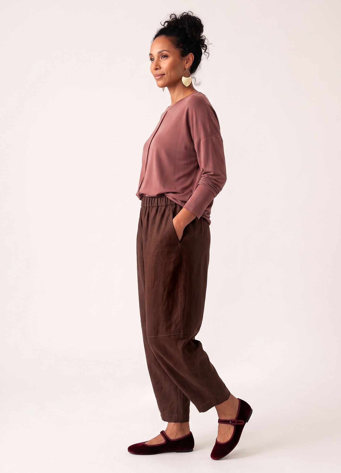 Sophie Lantern Trousers in Cocoa