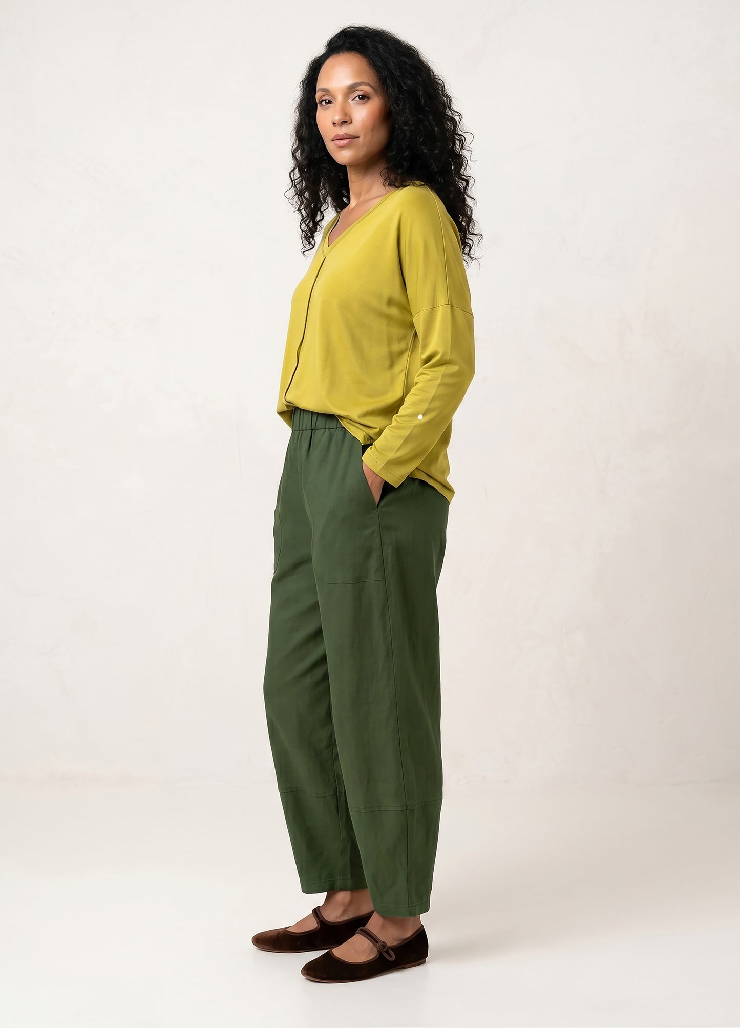 Sophie Lantern Trousers in Hunter Green