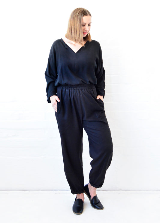 Sophie Lantern Trousers in Black