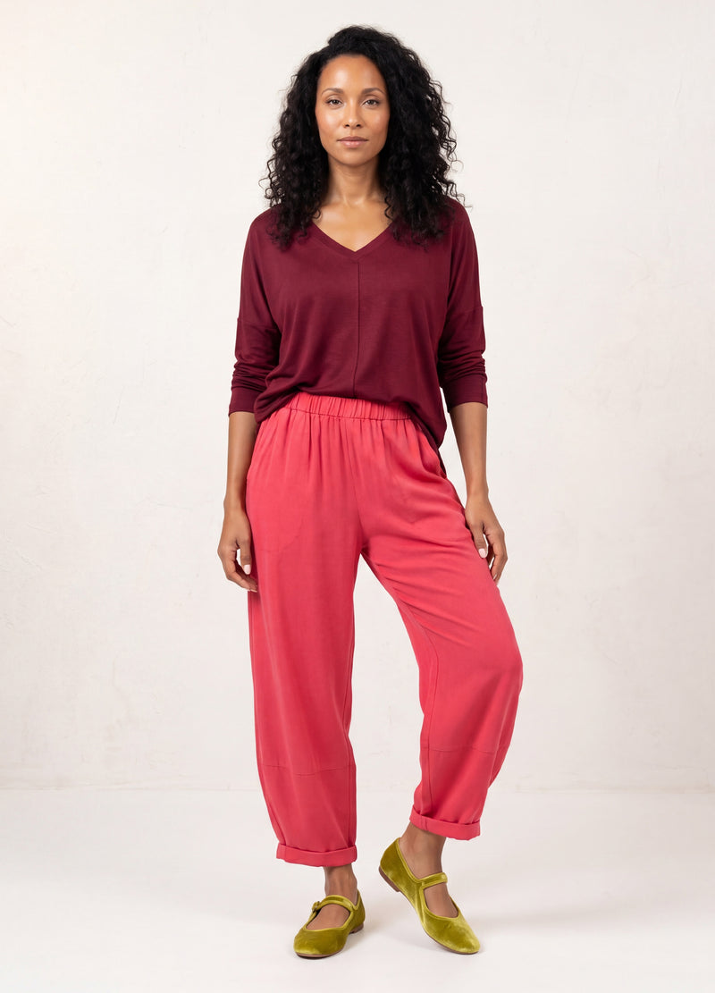 Sophie trousers in Watermelon linen blend