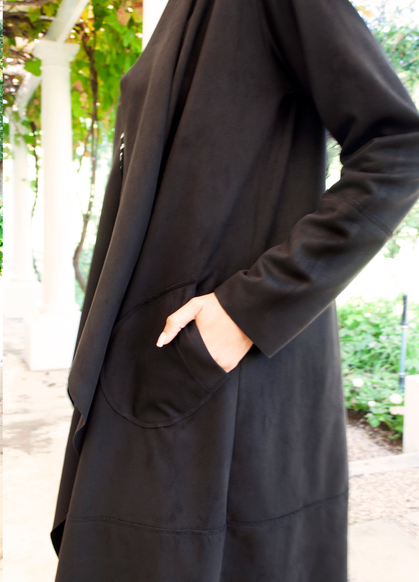 Stella cardigan in Black suede scuba