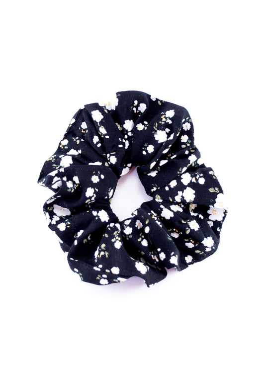 Alice scrunchie in black Spot Floral