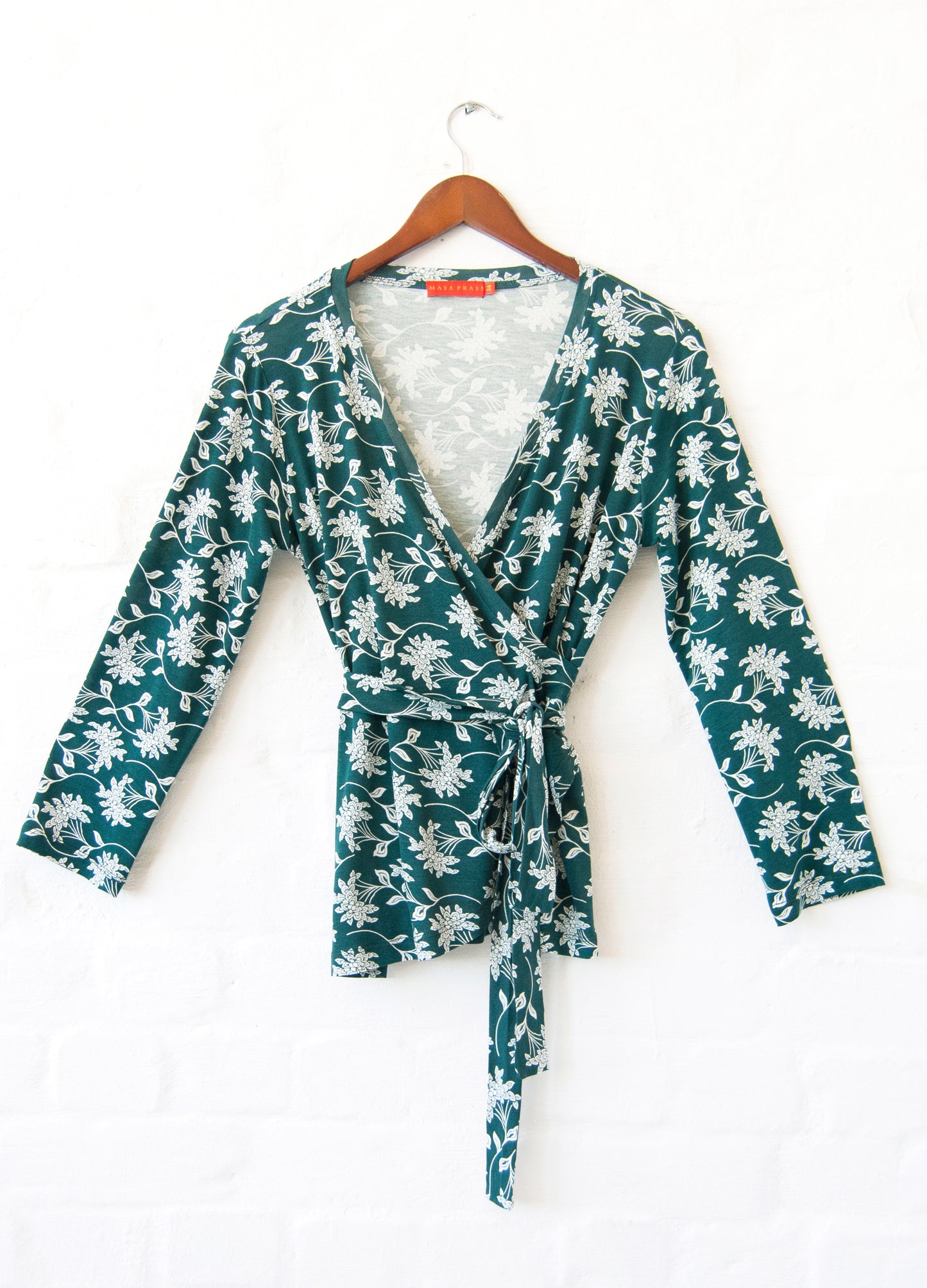 Elliot wrap top in forest Mahina Moon