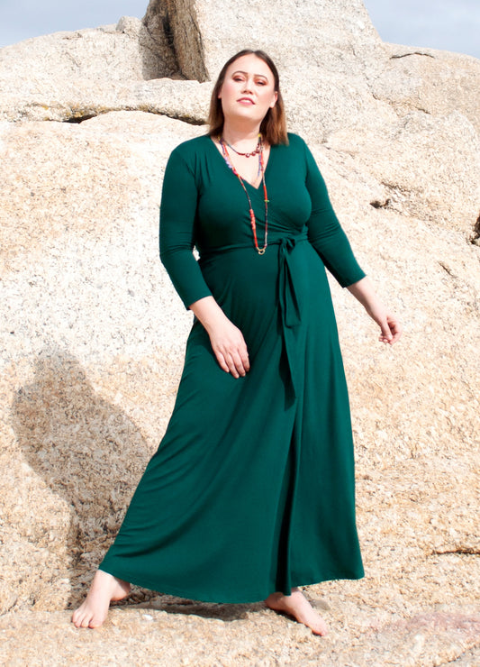 Magnolia Maxi Wrap Dress in Cyprus