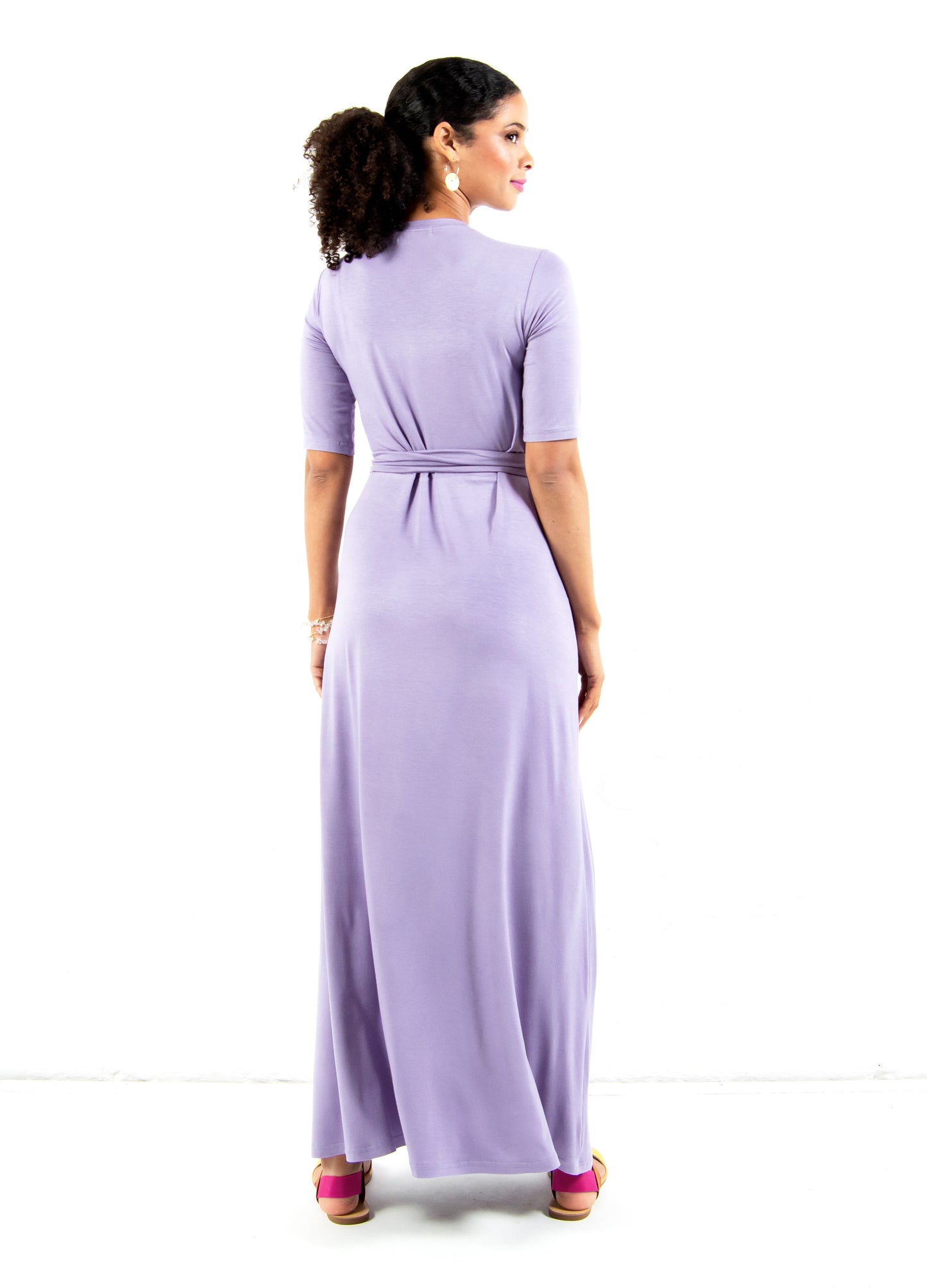 Magnolia maxi wrap dress in Lavender size 32