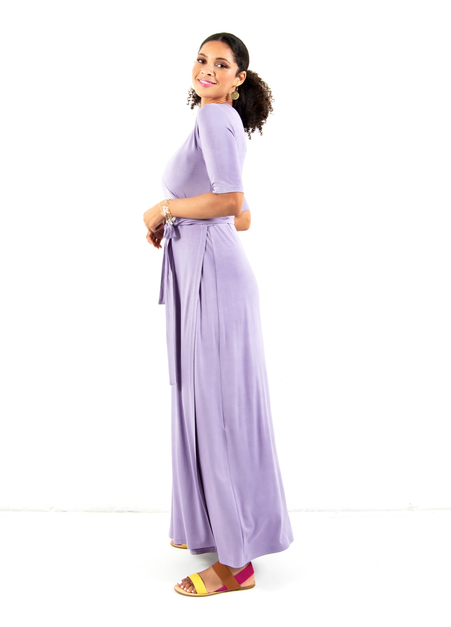 Magnolia maxi wrap dress in Lavender size 32