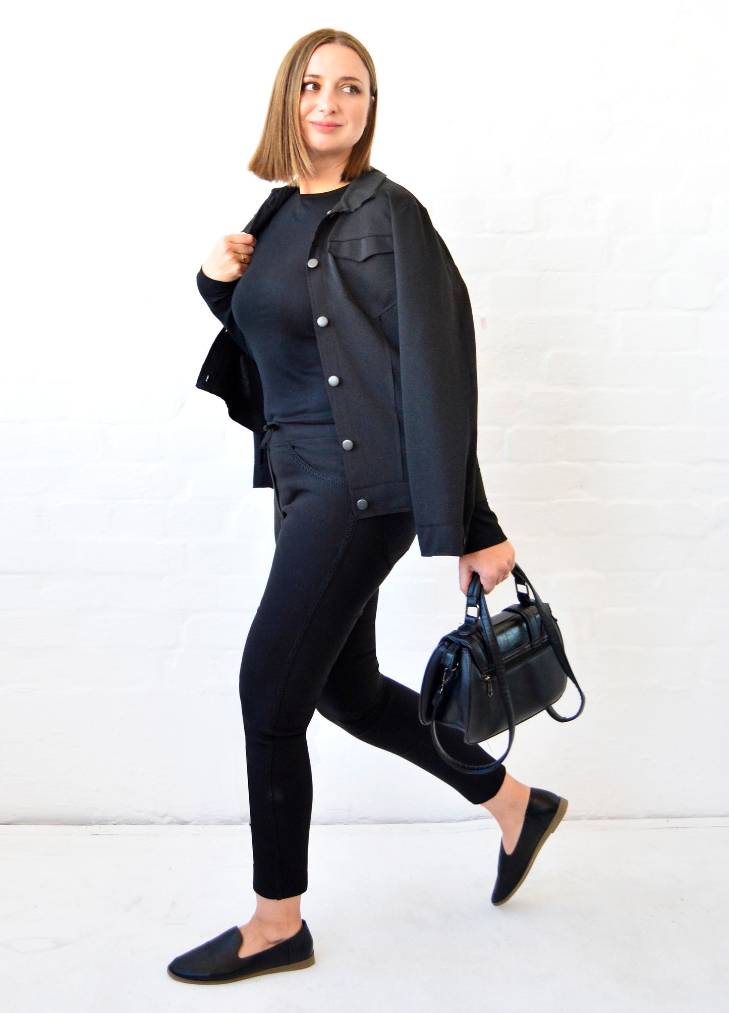 Max denim-style jacket in Black