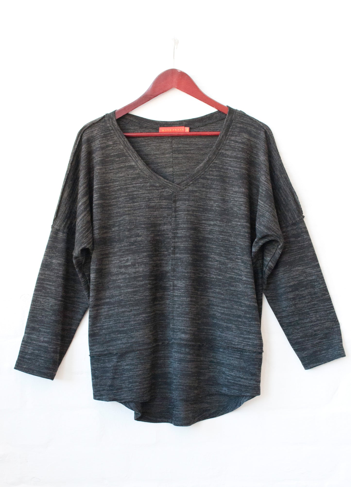 Mia Pullover in Charcoal melange knit size 38