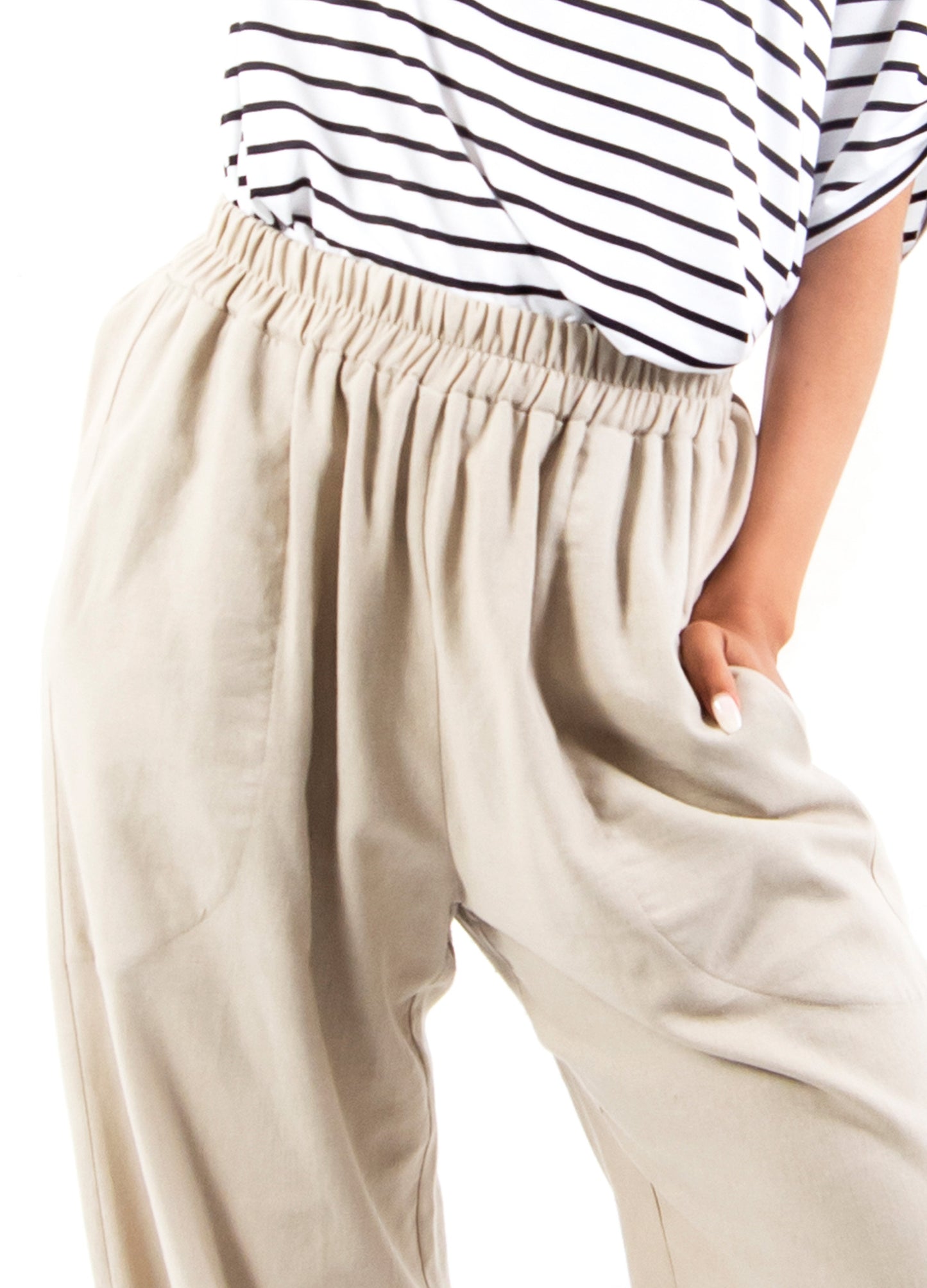 Sophie Lantern Trousers in Oatmeal