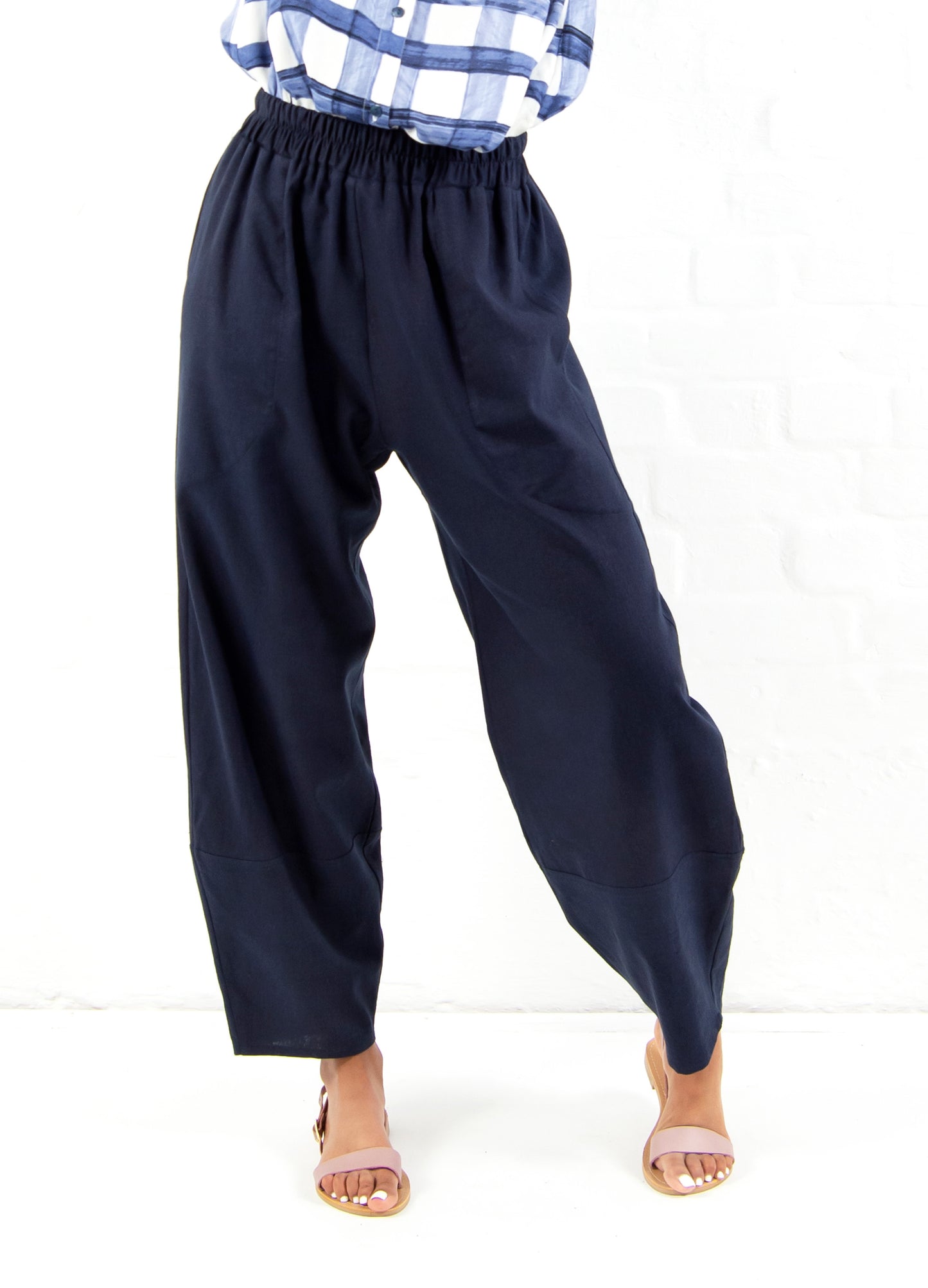 Sophie Lantern Trousers in Navy
